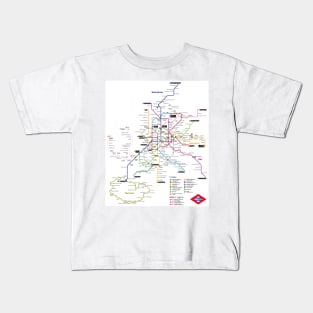 Madrid subway map Kids T-Shirt